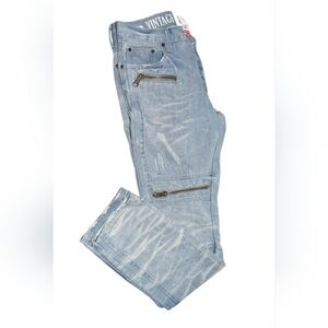 Vintage America Sky Blue Mens Denim Jeans 34x33